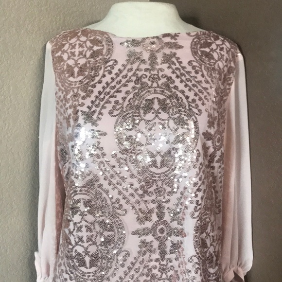 Blush sequin dress! Holiday! NYE - Picture 2 of 4